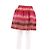 Falda corta de encaje roja y rosa Alaïa