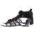 Sandali piatti in pelle nera Stella Luna Taglia 38 Nero - vista 3