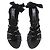 Sandali piatti in pelle nera Stella Luna Taglia 38 Nero - vista 6