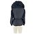 Moncler giacca corta nera con collo in pelliccia Nero - vista 2