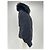 Moncler giacca corta nera con collo in pelliccia Nero - vista 3