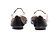 Chanel Bailarinas de cuero negro con cadena de tobillo dorada - vista 5