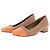 Autre Marque Bailarinas AUGUSTA de cuero marrón con punta naranja Castaño