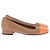 Autre Marque Bailarinas AUGUSTA de cuero marrón con punta naranja Castaño - vista 2