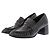 Mocassini con tacco in pelle nera Mango 39 Nero