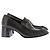 Mocassini con tacco in pelle nera Mango 39 Nero - vista 2