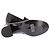 Mocassini con tacco in pelle nera Mango 39 Nero - vista 7