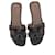Hermès Sandalias negras "Oran" Negro - vista 6