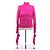 Top de renda rosa e luvas Balenciaga