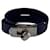 Hermès Hermes W Kelly Double Tour Bracelet Ankle Bangle Navy blue Leather  ref.2212990