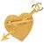 Spilla a forma di cuore e freccia in oro placcato CC di Chanel D'oro - vista 2