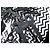 NUEVO BOLSO DE MANO CLUTCH KENZO EN CHEVRÓN ZIG ZAG DE CUERO NEGRO Y BLANCO CON PELO - vista 6