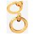 Chanel Orecchini a cerchio con clip in oro inciso D'oro - vista 2