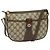 GUCCI GG Supreme Web Borsa Sherry Linea PVC Marrone Oro 89 02 032 Auth 122664 D'oro