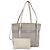 PRADA Tote Bag Canvas Grau Silber Auth ar13504 Braun