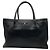 Borsa tote executive grande in pelle caviar Chanel nera / hardware argento Nero