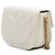 Chanel White CC Quilted Lambskin Round Moon Messenger Flap - view 2