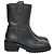 Timeless Chanel 2020 Interlocking CC Logo Moto Boots in Black Leather