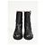 Timeless Chanel 2020 Interlocking CC Logo Moto Boots in Black Leather - view 11