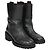Timeless Chanel 2020 Interlocking CC Logo Moto Boots in Black Leather - view 4