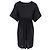Stella Mc Cartney Stella McCartney Mini-Kleid mit Bindegürtel aus schwarzer Baumwolle - Ansicht 3