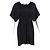 Stella Mc Cartney Stella McCartney Mini-Kleid mit Bindegürtel aus schwarzer Baumwolle - Ansicht 4