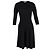 Abito midi in lana nera con scollo a V e maniche 3/4 di Max Mara Nero