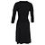 Abito midi in lana nera con scollo a V e maniche 3/4 di Max Mara Nero - vista 3