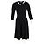 Abito midi in lana nera con scollo a V e maniche 3/4 di Max Mara Nero - vista 4