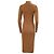 Autre Marque Braun geripptes Strick-Midikleid mit Ausschnitten von Dion Lee Rot - Ansicht 4