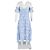 Self portrait Self-Portrait Off-The-Shoulder Embroidered Georgette Dress in Light Blue Polyester - view 6