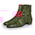 Saint Laurent Red glitter Caleb zippered boots  ref.2216752