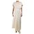 Totême Ecru Slouch-Waist-crinkle-Maxikleid - Größe UK 12