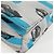 PRADA Borsa a Spalla con Catena in Pelle Blu Argento Auth KD283M - vista 17