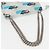 PRADA Borsa a Spalla con Catena in Pelle Blu Argento Auth KD283M - vista 7