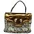 Bulgari BVLGARI Leoni Bolsa de Mão de Couro 2em1 Ouro Auth sw547 Dourado - vista 13