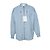 Giacca camicia azzurro chiaro con zip Alexander McQueen Blu