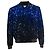 Saint Laurent, Degrade sequinned wool bomber jacket Black Blue