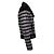 Giacca da biker a righe con strass Balmain Nero Argento - vista 2