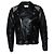 Céline, Lederjacke mit Metallnetz Schwarz