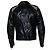 Céline, Lederjacke mit Metallnetz Schwarz - Ansicht 2