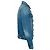 Blaue Denimjacke mit Rockstar-Logo von Balmain - Ansicht 3