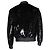 Saint Laurent, 2017 black metallic silk bomber jacket - view 3