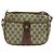 Borsa a spalla GUCCI GG Supreme Web Sherry Line in PVC pelle beige oro Auth fm4588 D'oro - vista 9