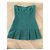 Vestido strapless Chanel de tweed verde - vista 2