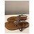 K Jacques Sandalen aus Leder Camel mit grauen Lederblumen Kamel - Ansicht 4