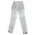 Calça Chanel branca de viscose e renda Branco