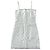 Vestido Chanel de cuero blanco con bordes de encaje Talla 36