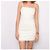 Vestido Chanel de cuero blanco con bordes de encaje Talla 36 - vista 6