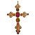 Pendente Christian Lacroix Oro con Pietre Rosse D'oro